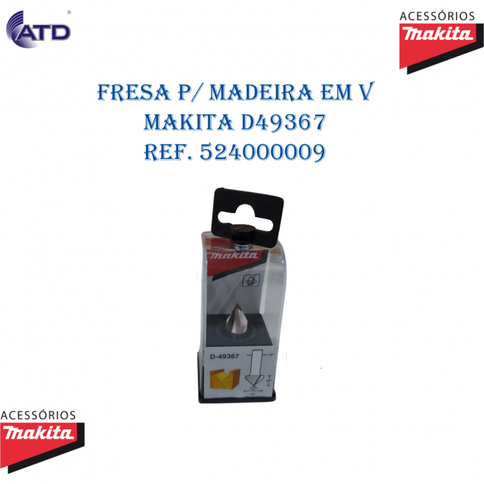 Fresa para madeira em V MAKITA D49367 - Imagem 2