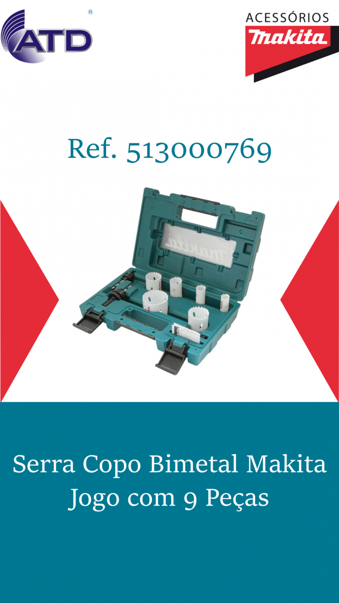 Serra Copo Bimetal Makita Jogo com 9 Peças