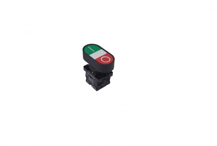 Botão duplo liga/desliga sem iluminação XB2-EB8325 1NA+1NF Sibratec