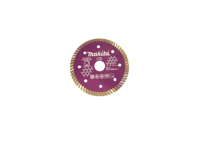 Disco diamantado liso turbo porcelanato Makita