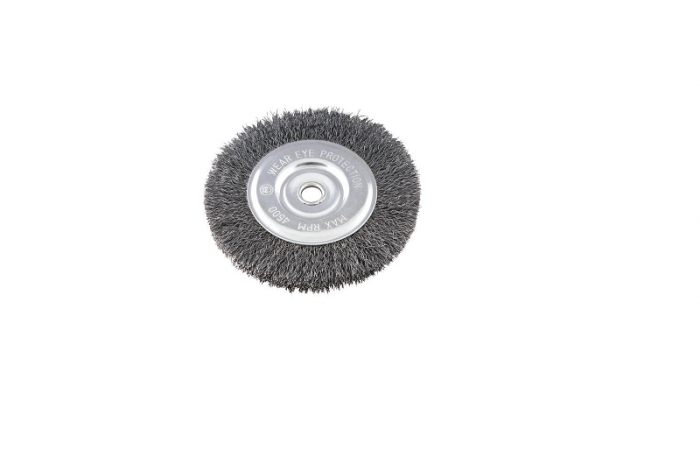 Escova circular aço carbono cerda ondulada