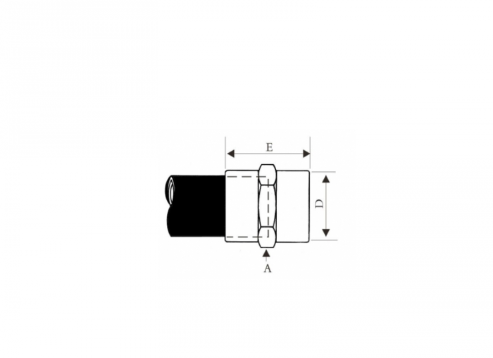 Conector femea zincado de latão p/ Sealtubo S.P.T.F