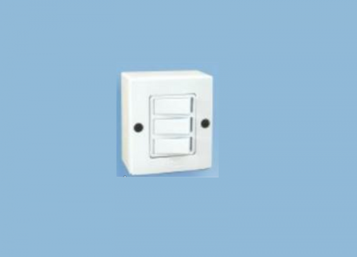 Interruptor 3 teclas sobrepor linha Milleniun Mec-Tronic