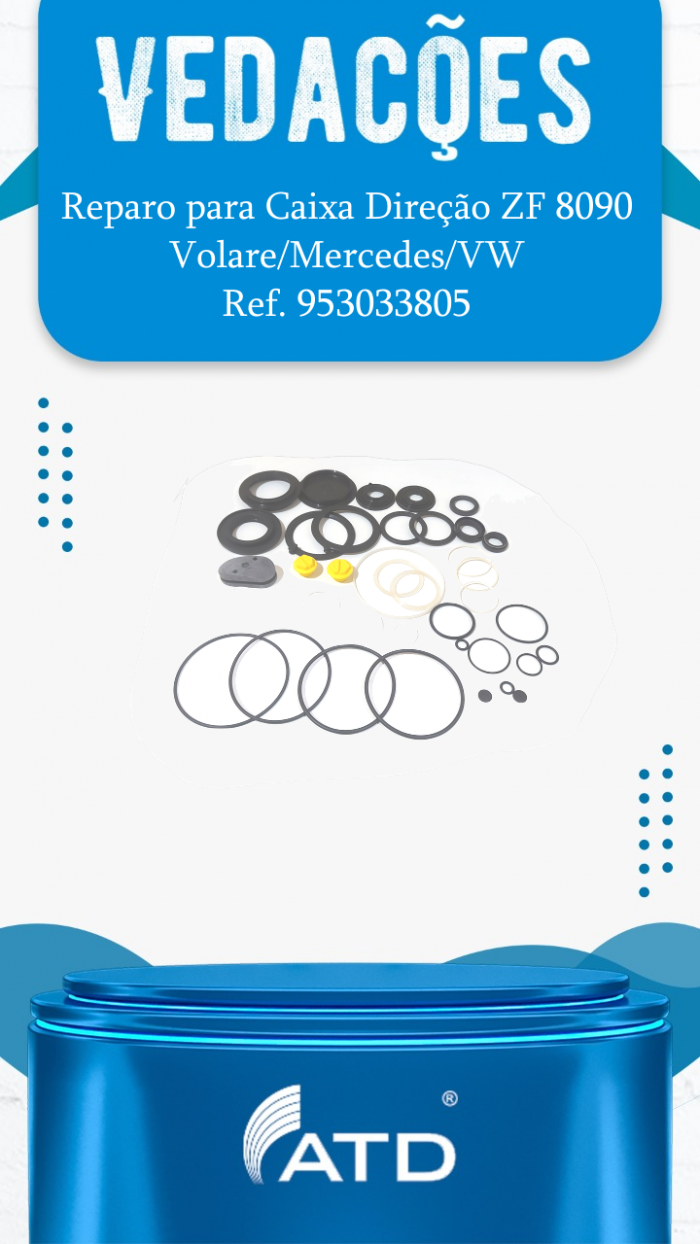 Reparo para caixa de direção ZF VW Servocom 8090 completo