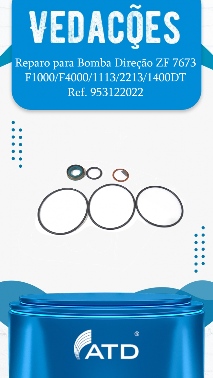 Reparo para Bomba de Direção ZF 7673 Chevrolet/Ford/Mercedes/VW