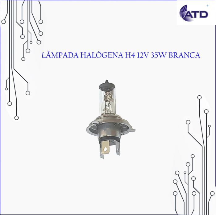 Lâmpada automotiva halógena standard H4 12V 35W branca ELETRIC-LIFE