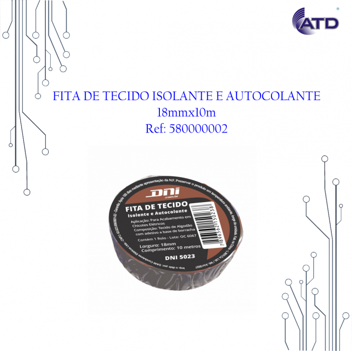 Fita de tecido isolante e autocolante 18mmx10m  DNI
