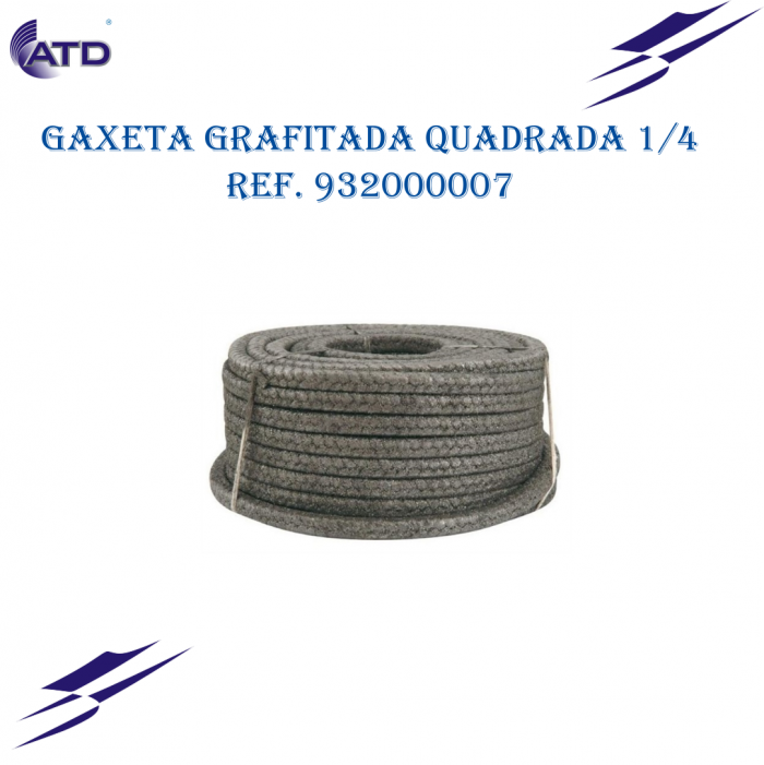 Gaxeta grafitada quadrada 1/4