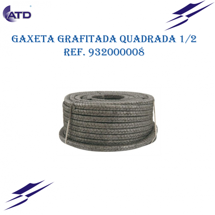 Gaxeta grafitada quadrada 1/2
