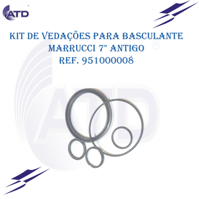 Kit de vedações Basculante Marrucci 7" antigo baixa pressão