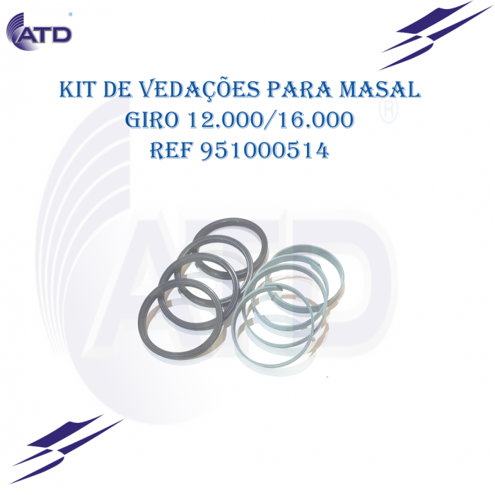 Kit de vedações para Guindaste Masal giro 12.000/16.000/20.000/40.000
