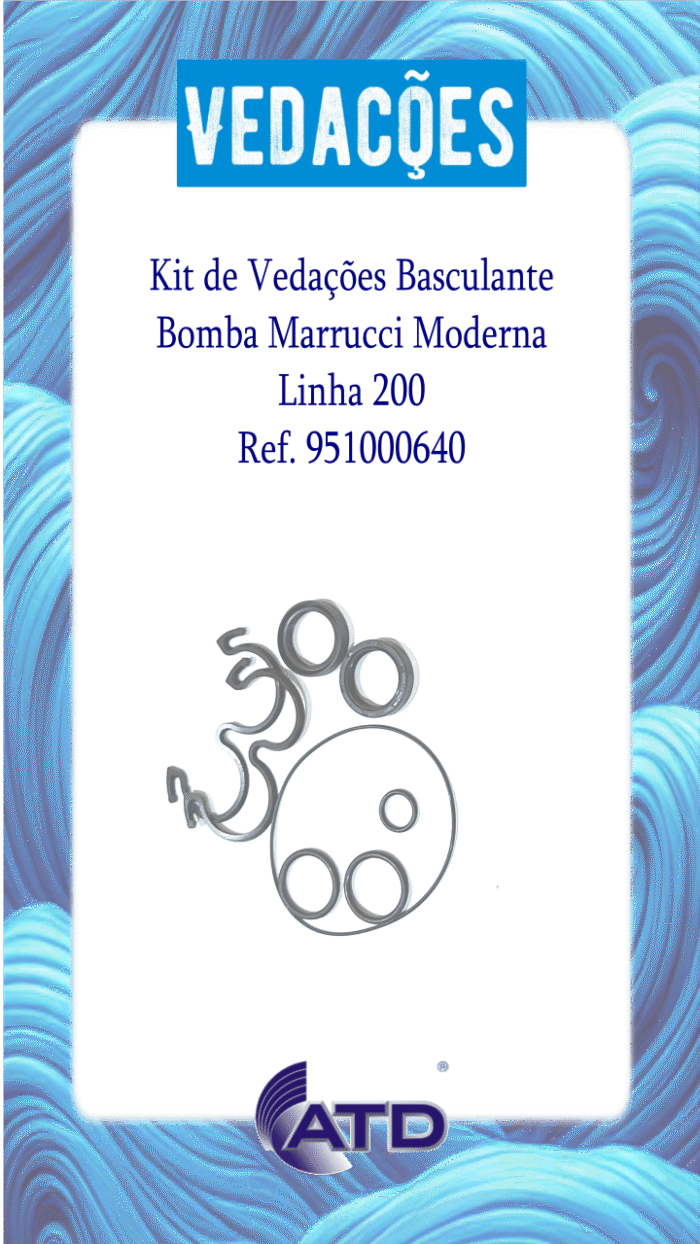 Kit de vedações Basculante Bomba Marrucci moderna linha 200