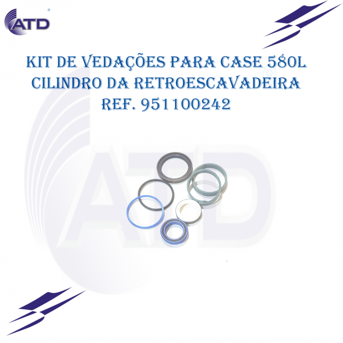 Kit de vedações para Case 580L cilindro da retroescavadeira