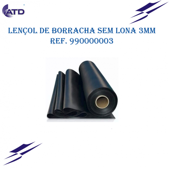 Lençol de borracha sem lona 3mm
