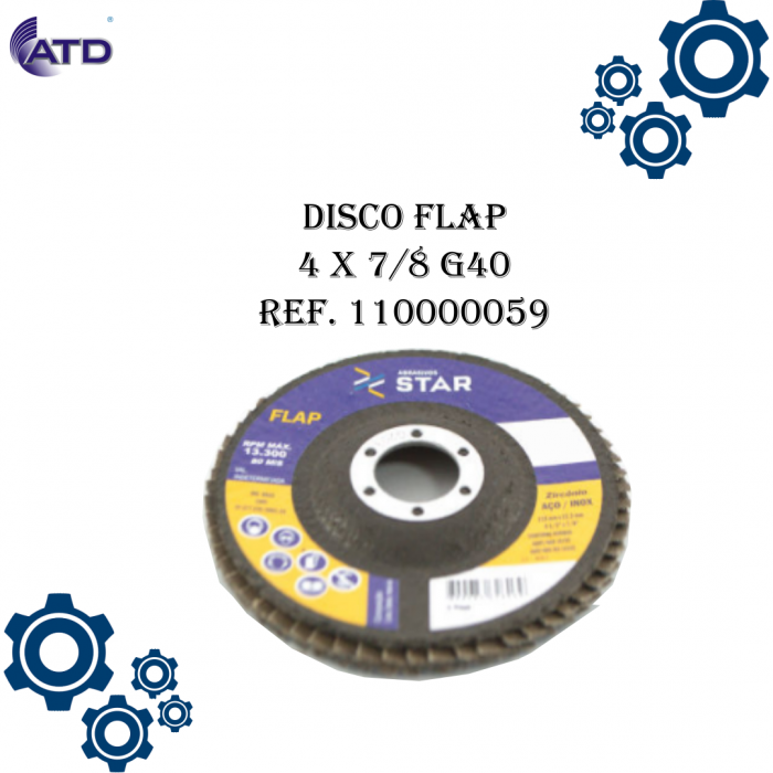 Disco flap 4 x 7/8  G40   STAR