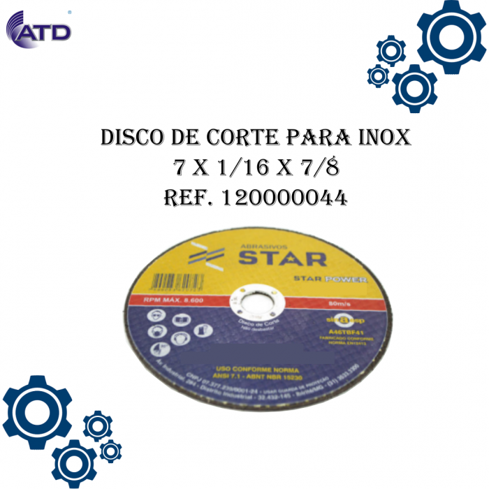 Disco de corte para Inox   STAR