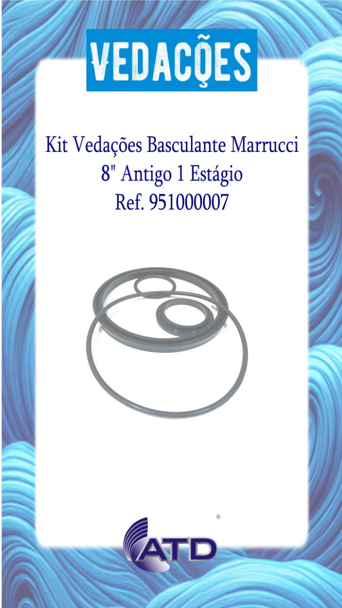Kit Vedações Basculante Marrucci 8" antigo 1estágio