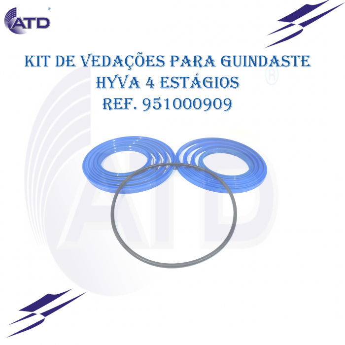 Kit de vedações para Guindaste Hyva 4 estágios