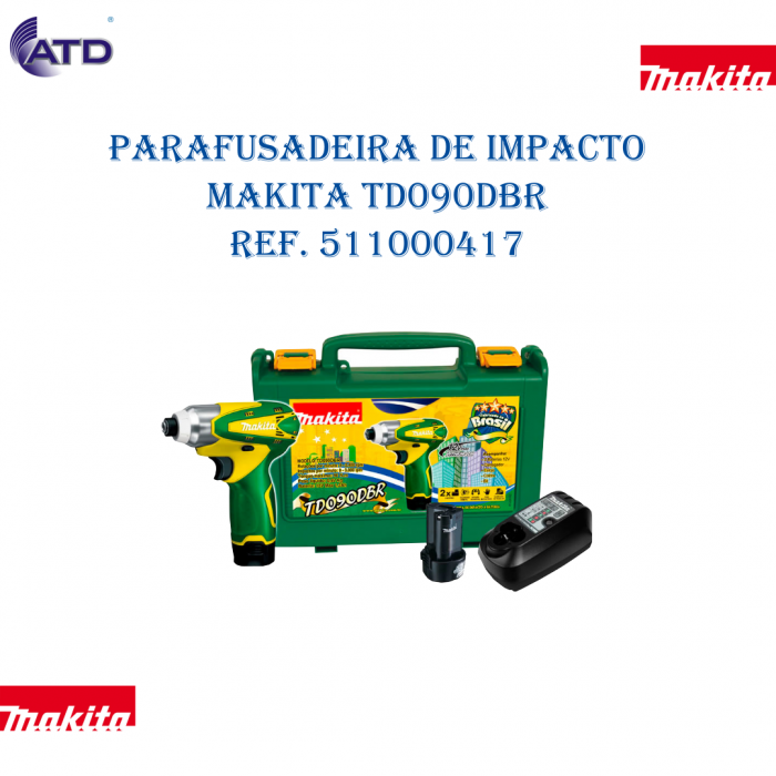 Parafusadeira de impacto à bateria MAKITA TD090DBR