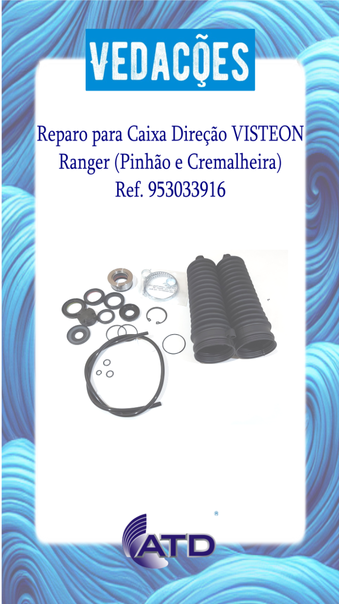 Reparo para Caixa Direção VISTEON Ranger (pinhão e cremalheira com rosca/plug)