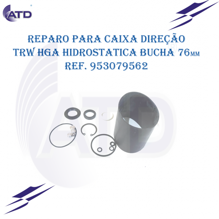 Kit de vedações para Case direção hidrostática TRW HGA bucha 76mm altura