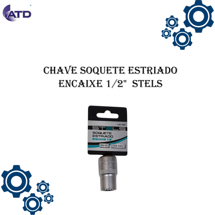 Chave soquete estriada encaixe 1/2 STELS