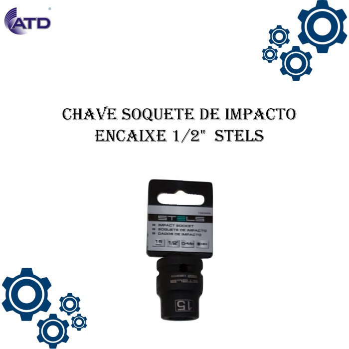 Chave soquete de impacto encaixe 1/2" STELS