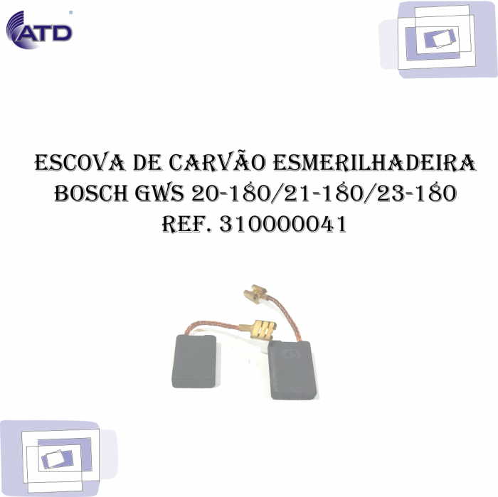 Escova de carvão para esmerilhadeira Bosch GWS 20-180/21-180/23-180