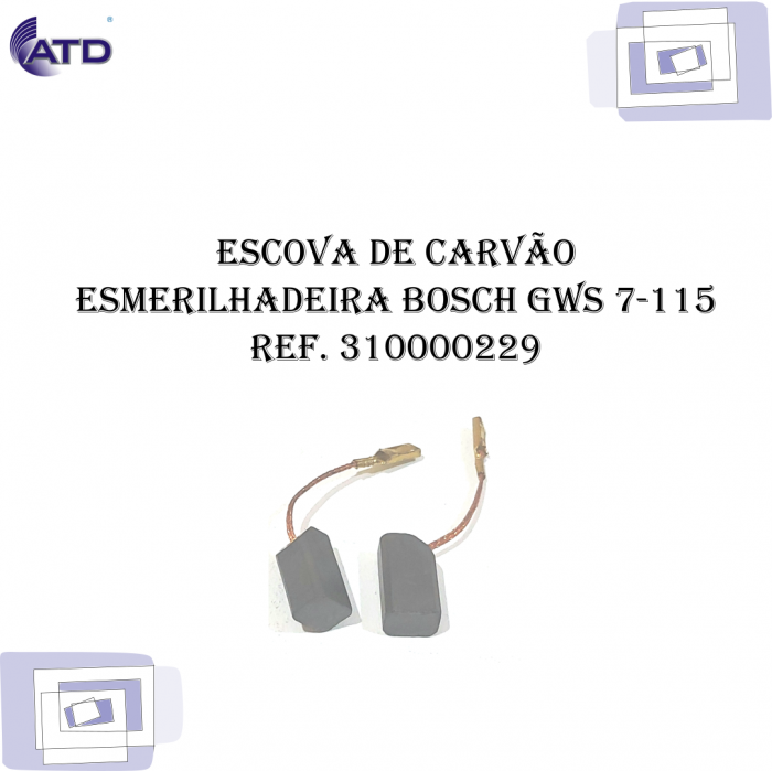 Escova de carvão para esmerilhadeira Bosch GWS 7-115