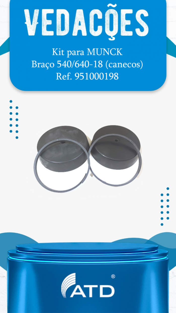 Kit de Vedações para MUNCK 540/640-18 (canecos)