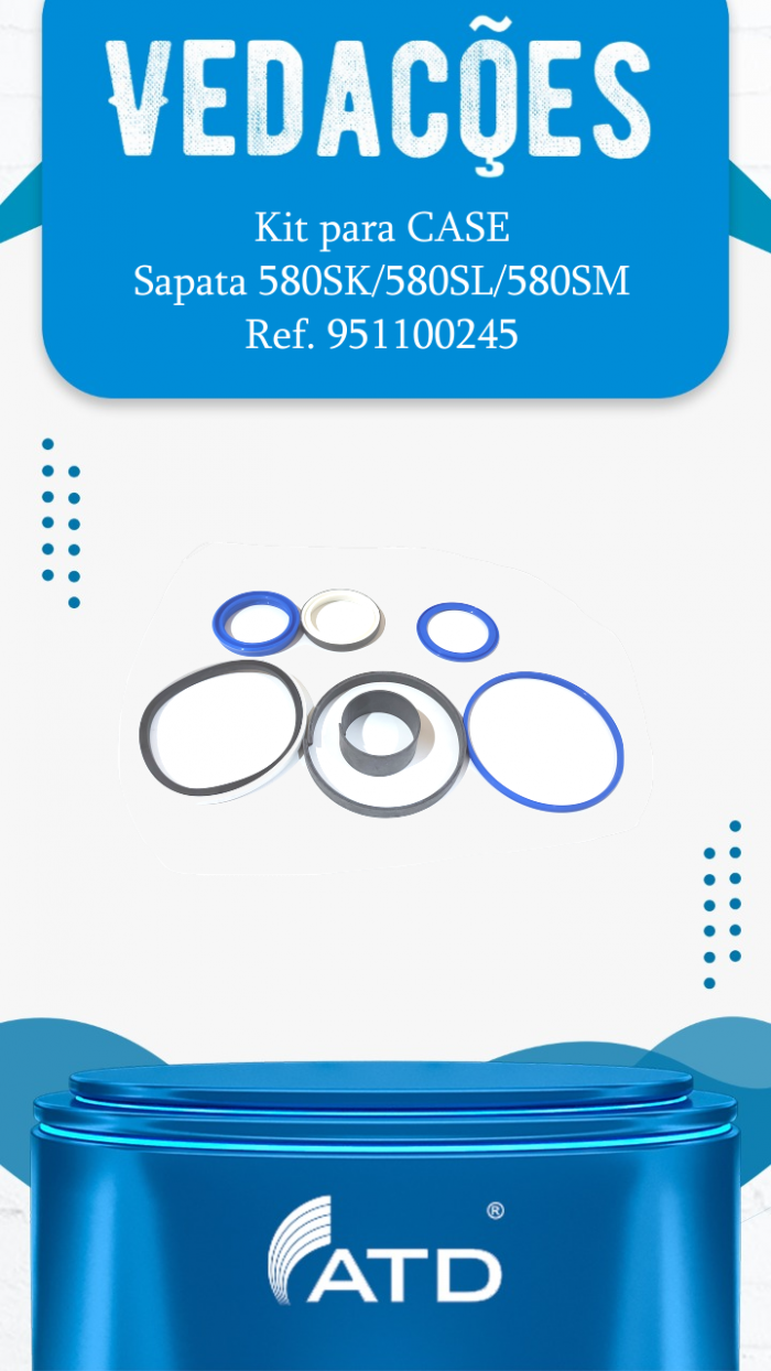 Kit de Vedações para CASE Sapata 580SK/580SL/580SM