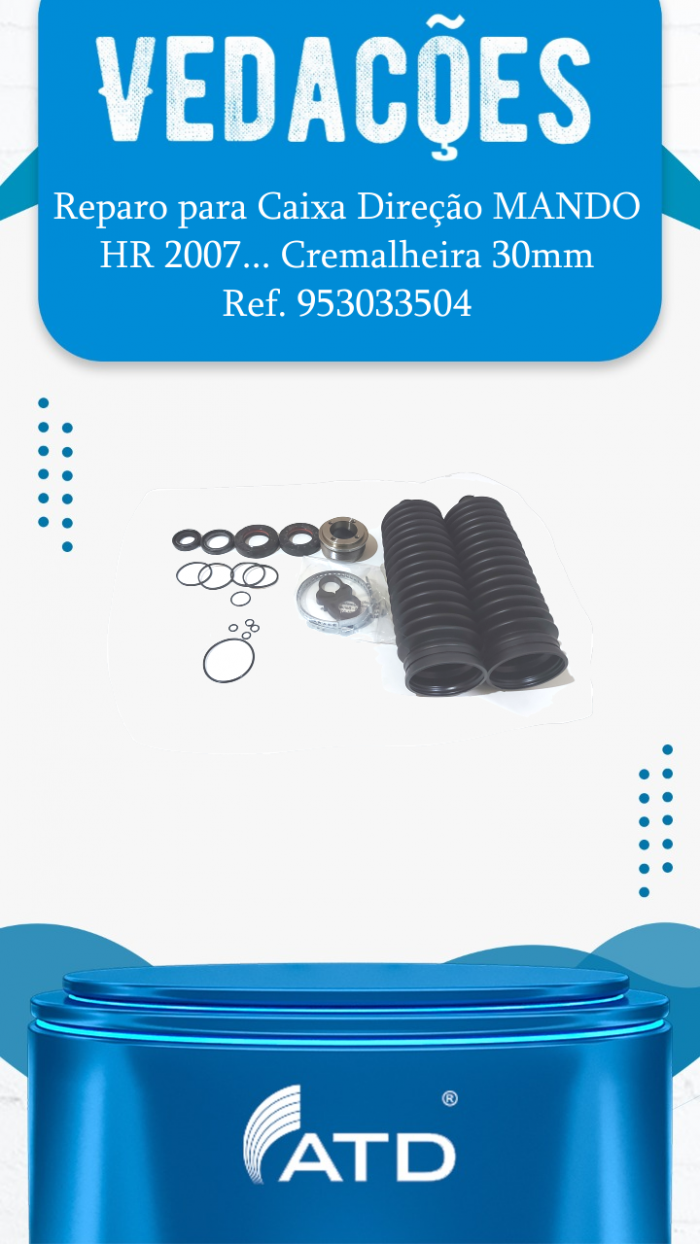 Reparo para caixa direção MANDO HR 2007... cremalheira 30mm