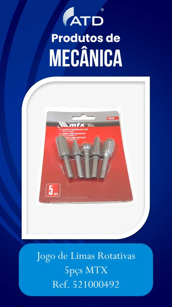 Jogo de Limas Rotativas 5 pçs MTX