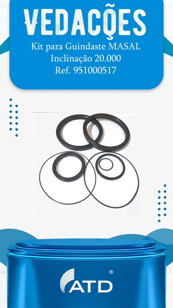 Kit de Vedações para Guindaste MASAL Inclinação 20.000
