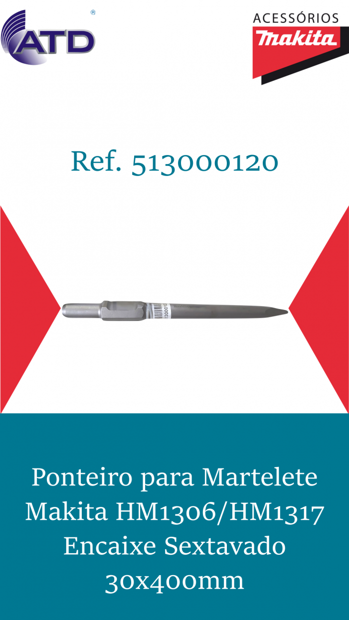 Ponteiro para Martelete Makita HM1306/HM1317