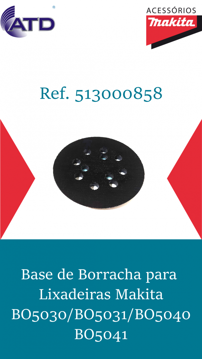 Base de Borracha para Lixadeiras Makita BO5030/BO5031/BO5040/BO5041