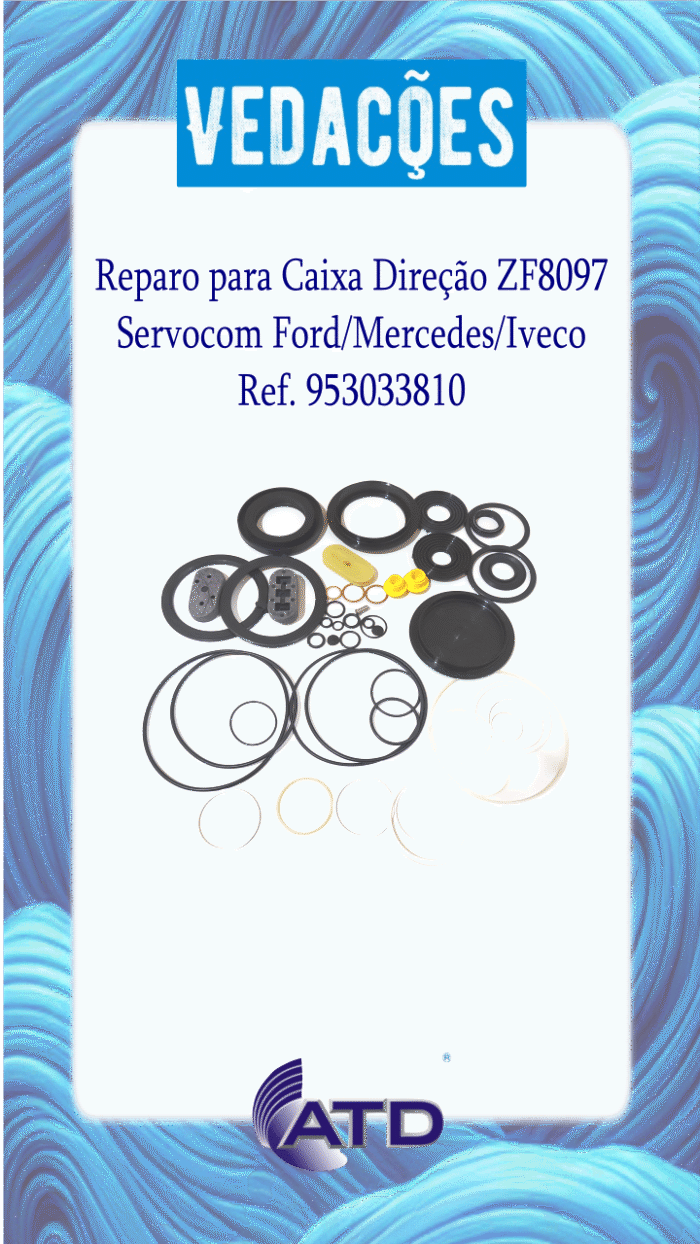 Reparo para Caixa de Direção ZF Servocom 8097 Ford/Iveco/Mercedes/Scania/VW/Volvo