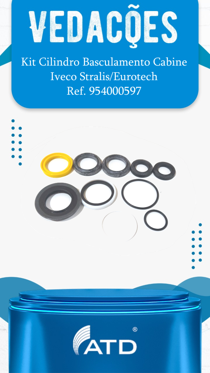 Kit para Cilindro Basculamento Cabine Iveco Stralis/Eurotech