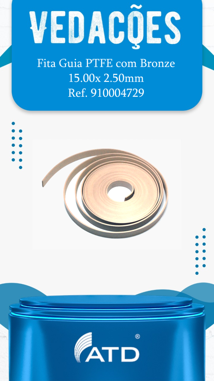 Fita Guia PTFE com Bronze 15.00x 2.50mm