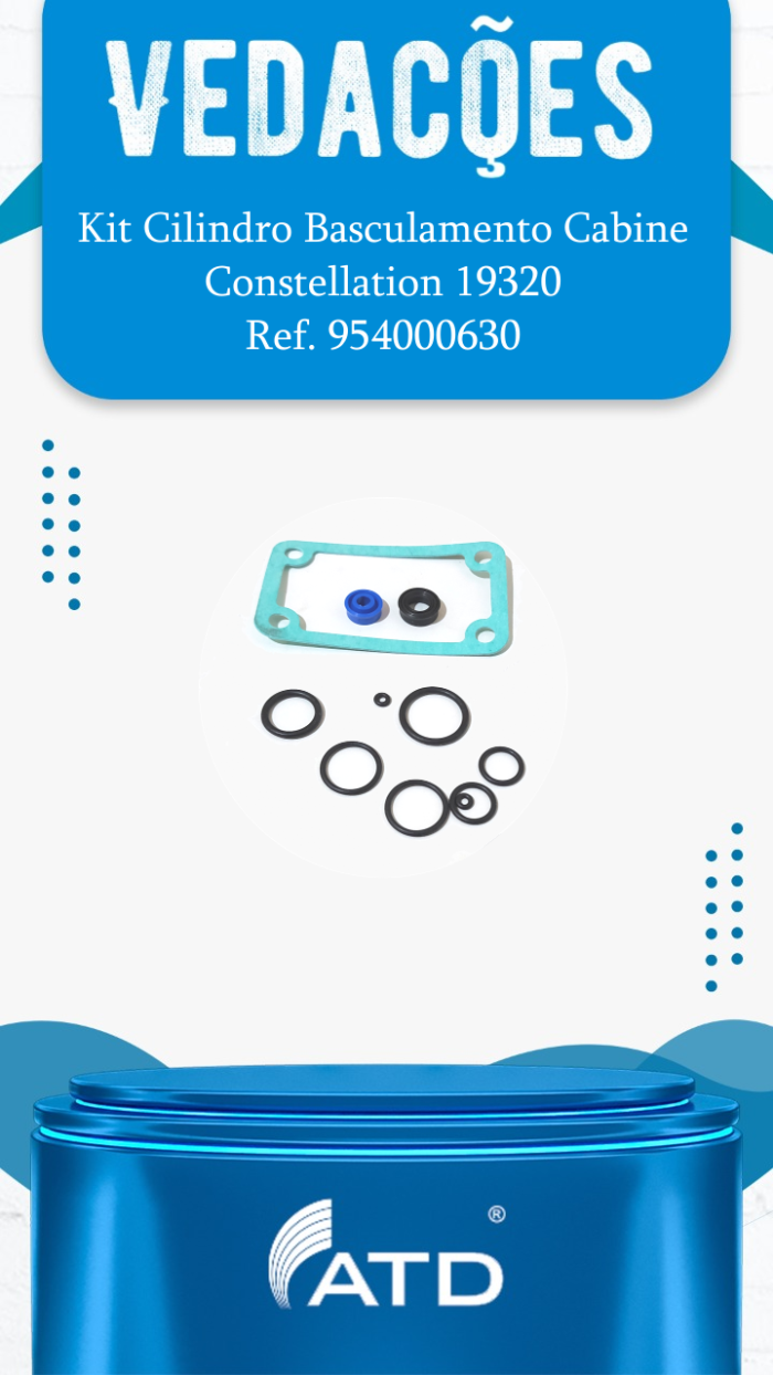 Kit de Vedação para Cilindro Basculamento Cabine Constellation 19.320