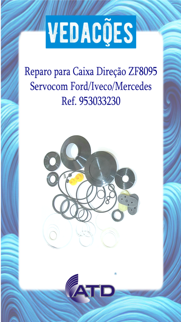 Reparo caixa de direção ZF 8095 Servocom Ford/Iveco/Mercedes