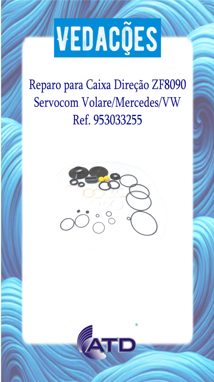 Reparo para Caixa de Direção ZF 8090 Servocom Volare/ Mercedes/ VW