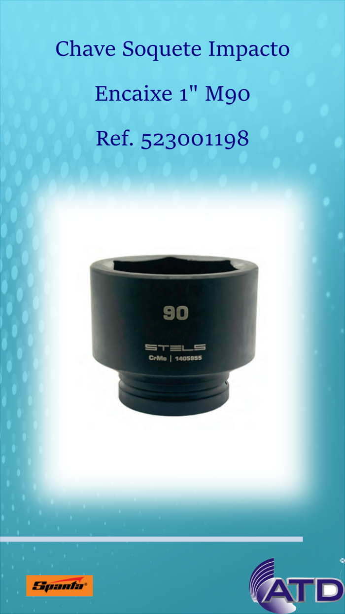 Chave Soquete de Impacto Encaixe 1" M90  STELS
