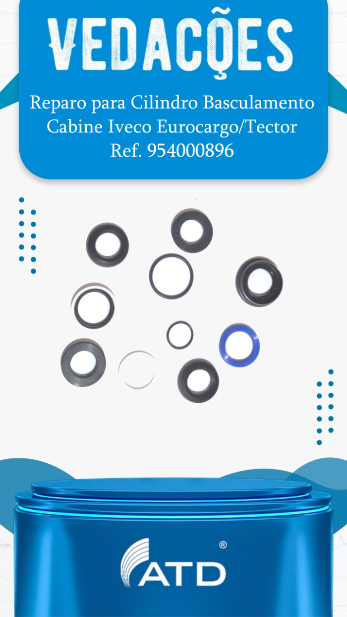 Reparo para Cilindro Basculamento Cabine Iveco Eurocargo/Tector