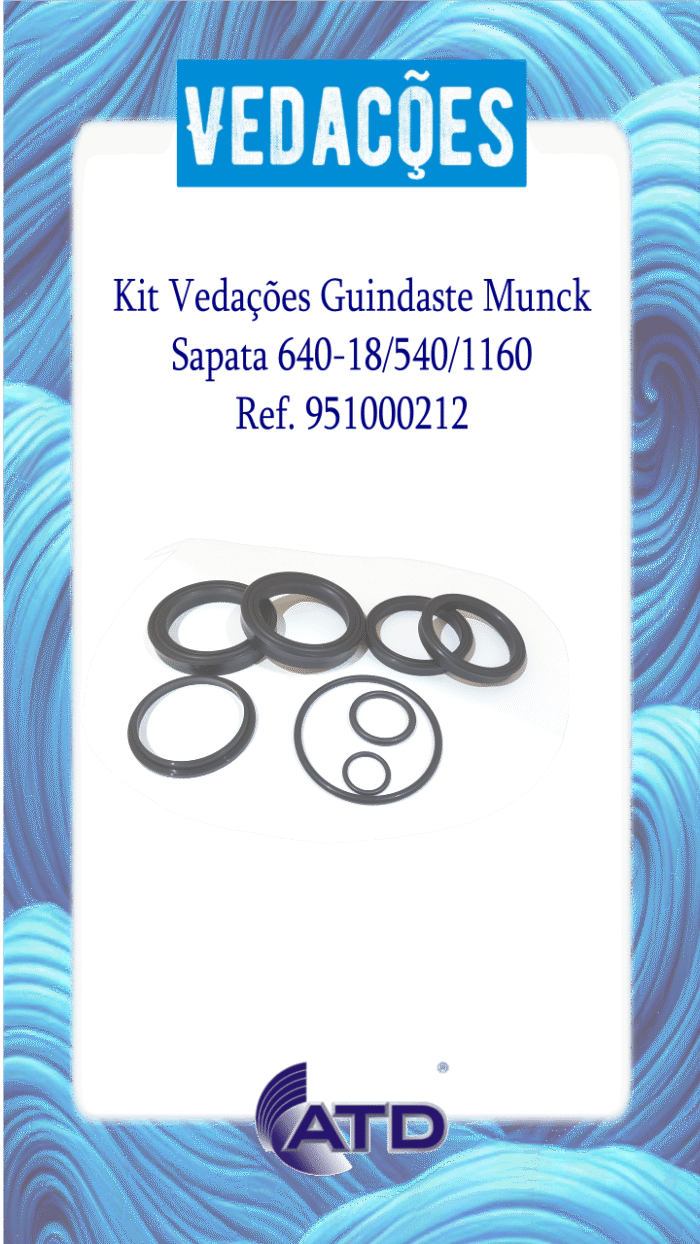 Kit de Vedações Guindaste MUNCK sapata  640-18/540/1160/1050/1180