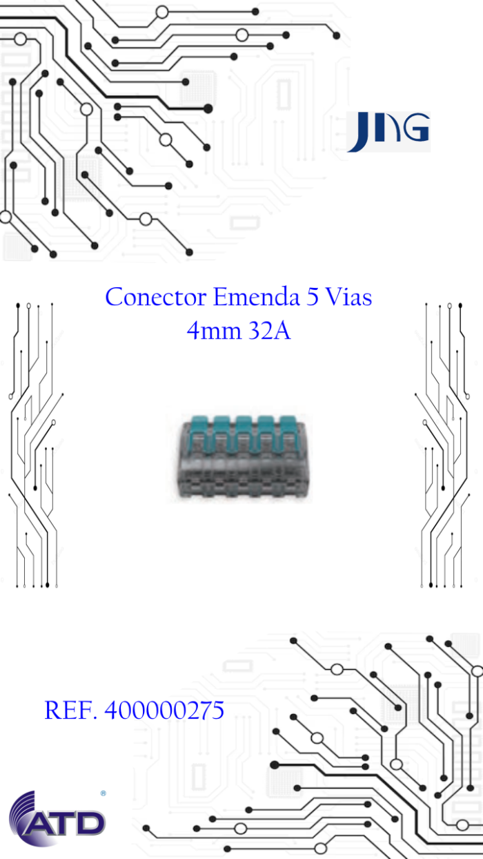 Conector Emenda 5 Vias 4mm 32A