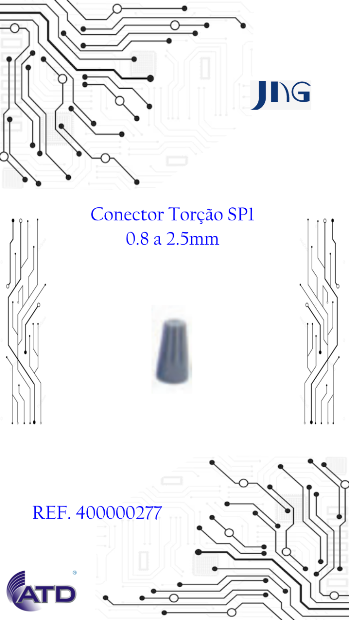 Conector Torção SP1 0.8 a 2.5mm cinza