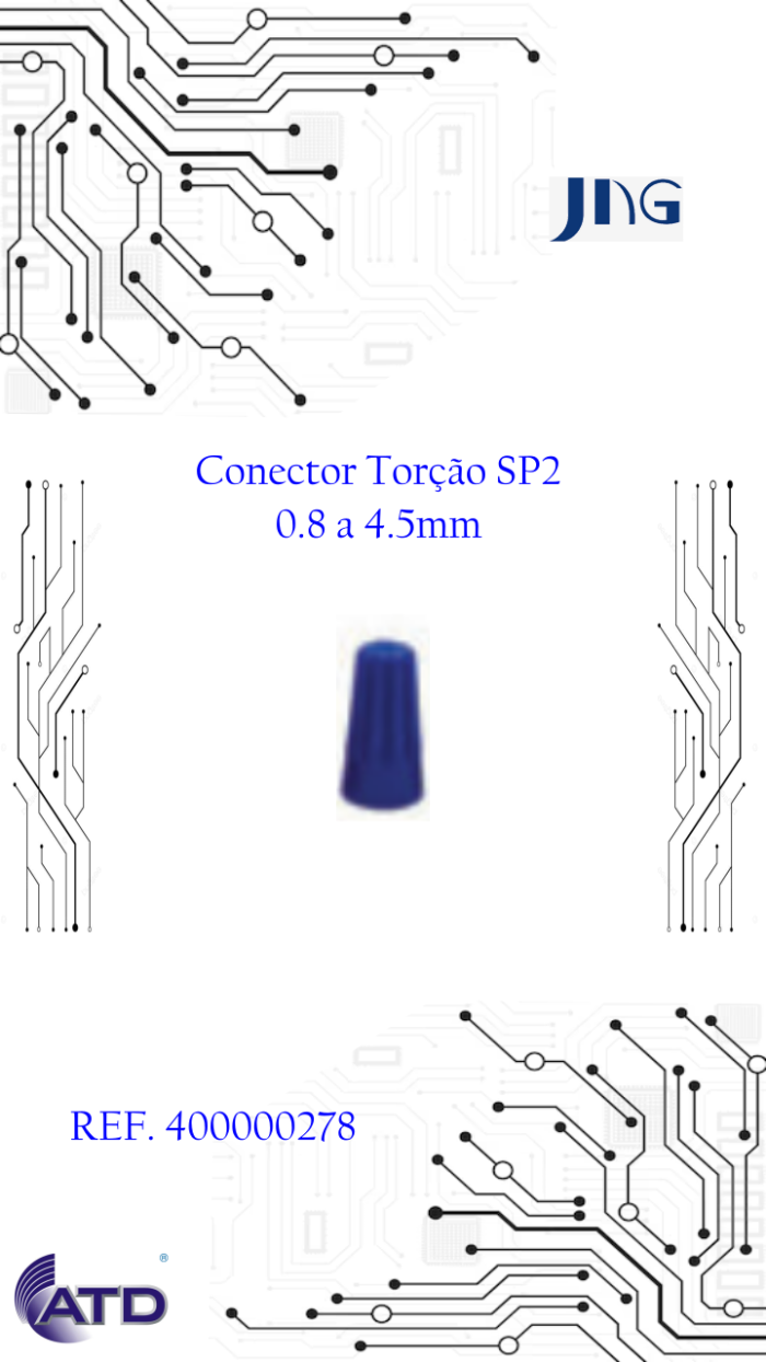 Conector Torção SP2 0.8 a 4.5mm azul