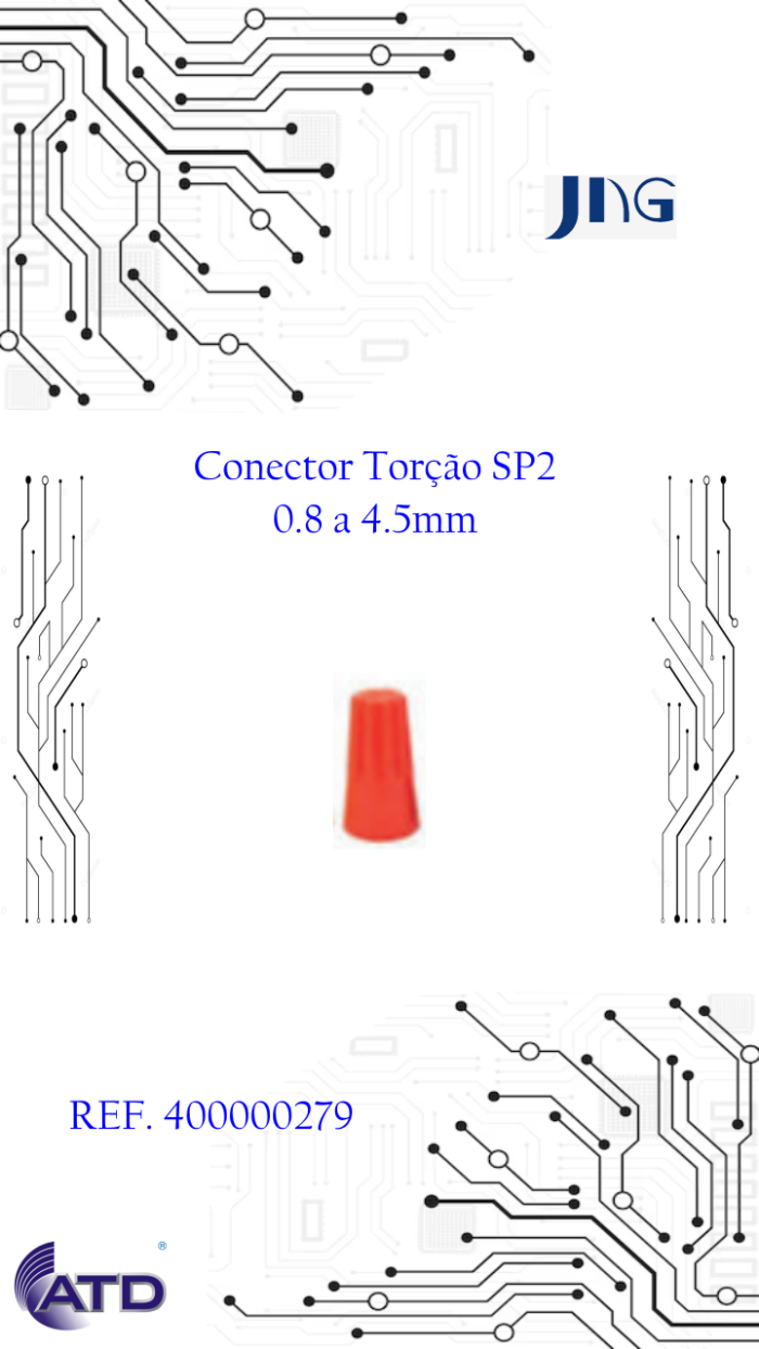Conector Torção SP2 0.8 a 4.5mm vermelho