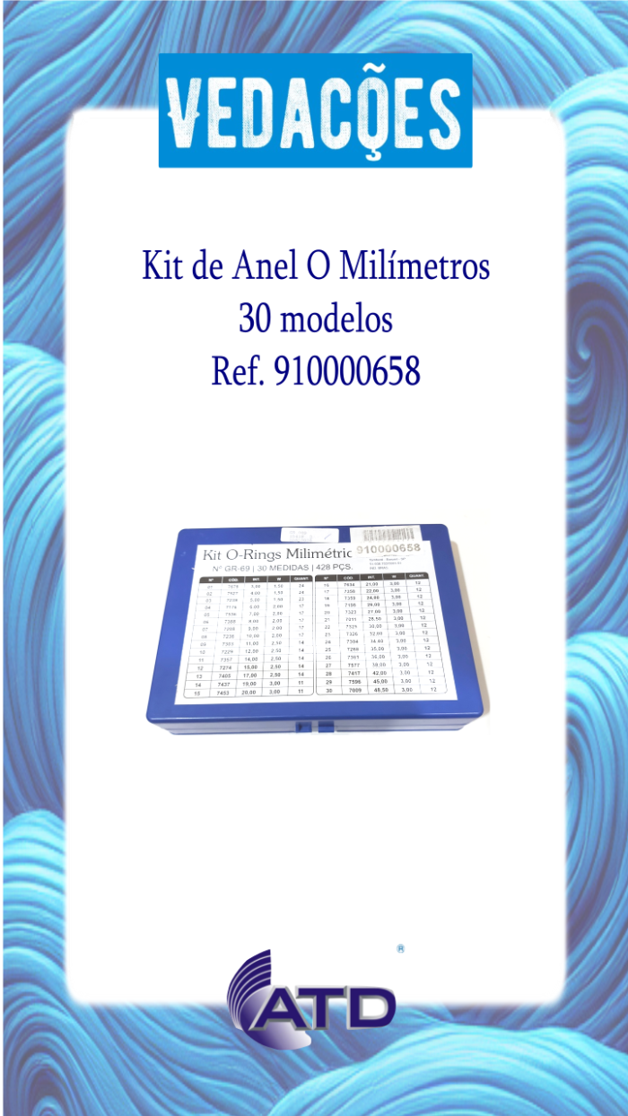 Kit de O´ring Milímetros 30 Modelos